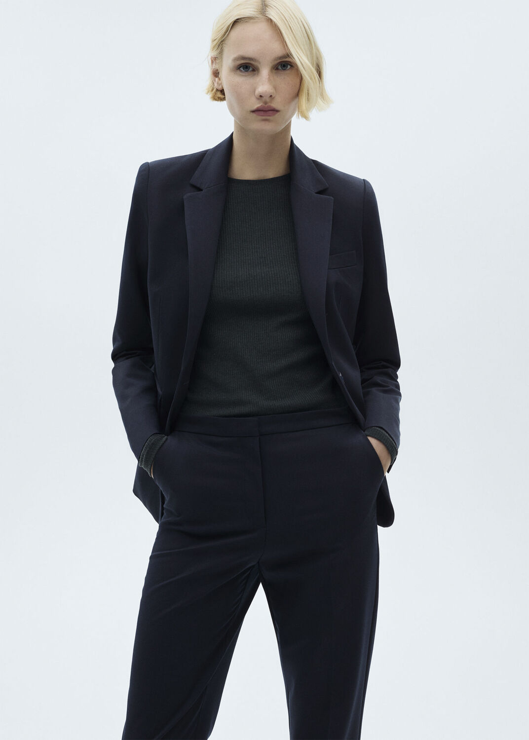 Straight suit trousers