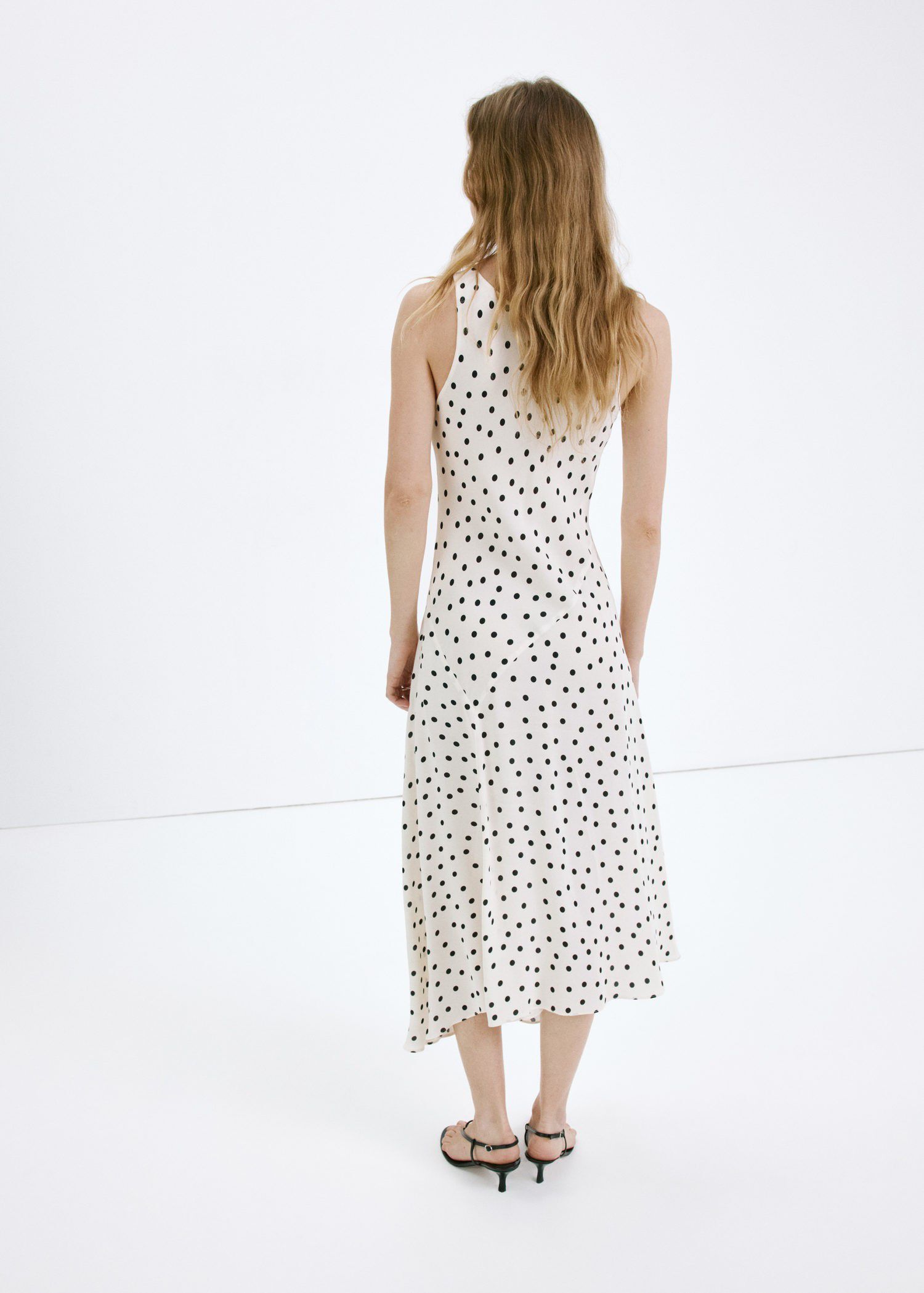 Polka dot midi dress