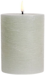 LED pillar candle, Dusty green