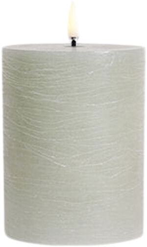 LED pillar candle, Dusty green