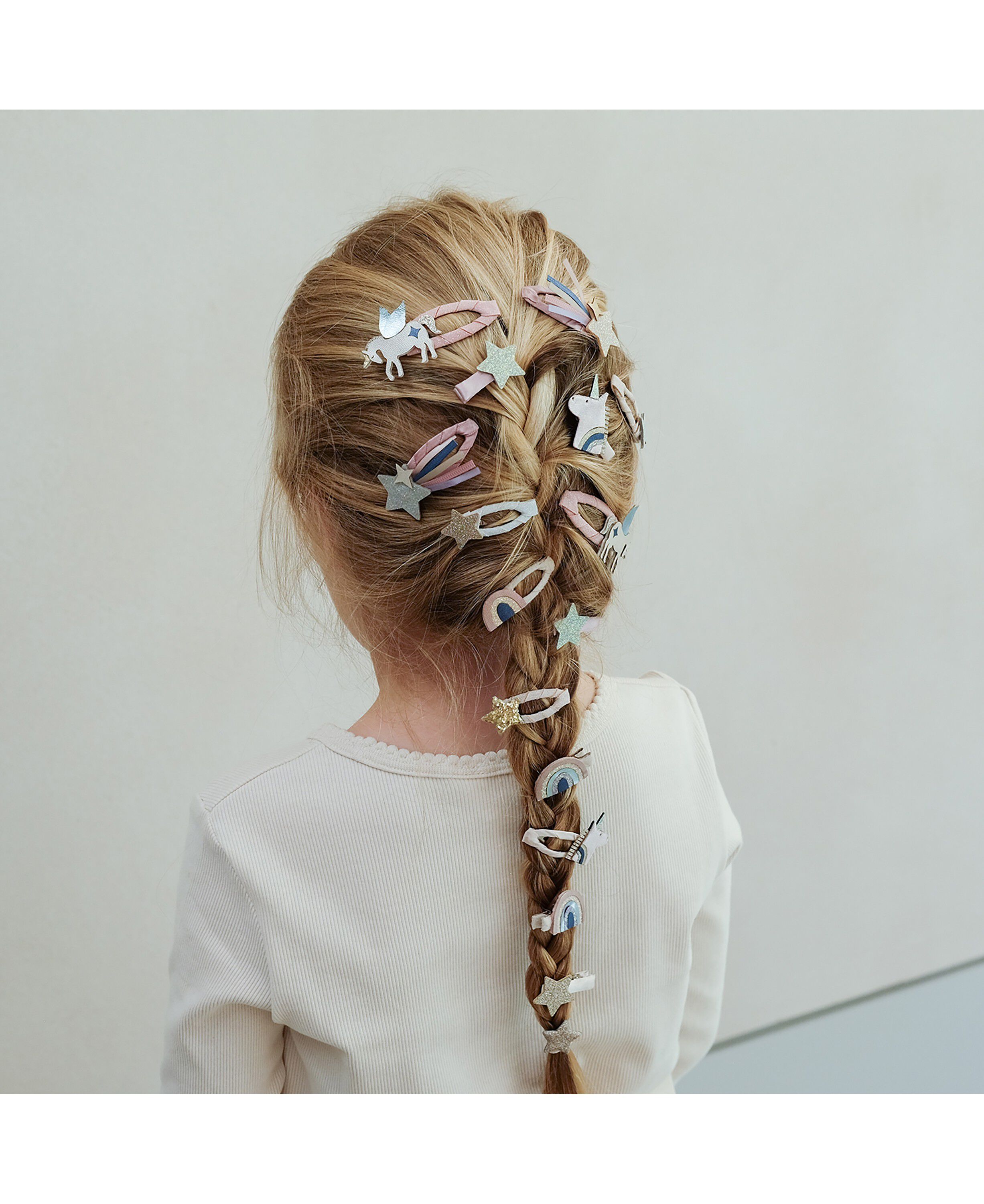 Mimi & Lula - 8 h&aring;rclips - Mini Unicorn Celeste