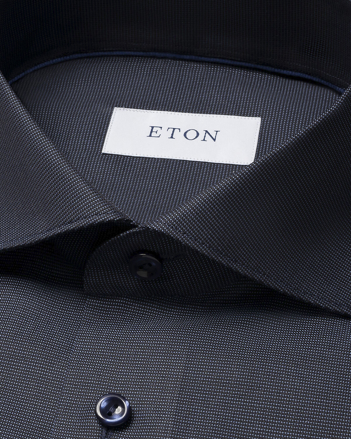 Contemporary Fit Navy Blue Semi Solid Signature Dobby Shirt