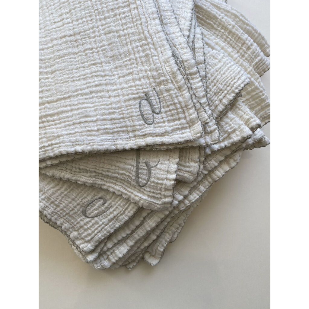 ALPHABET MUSLIN CLOTHS