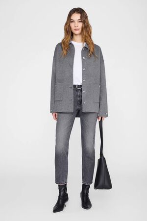 LUCA JACKET - HEATHER GREY CASHMERE BLEND