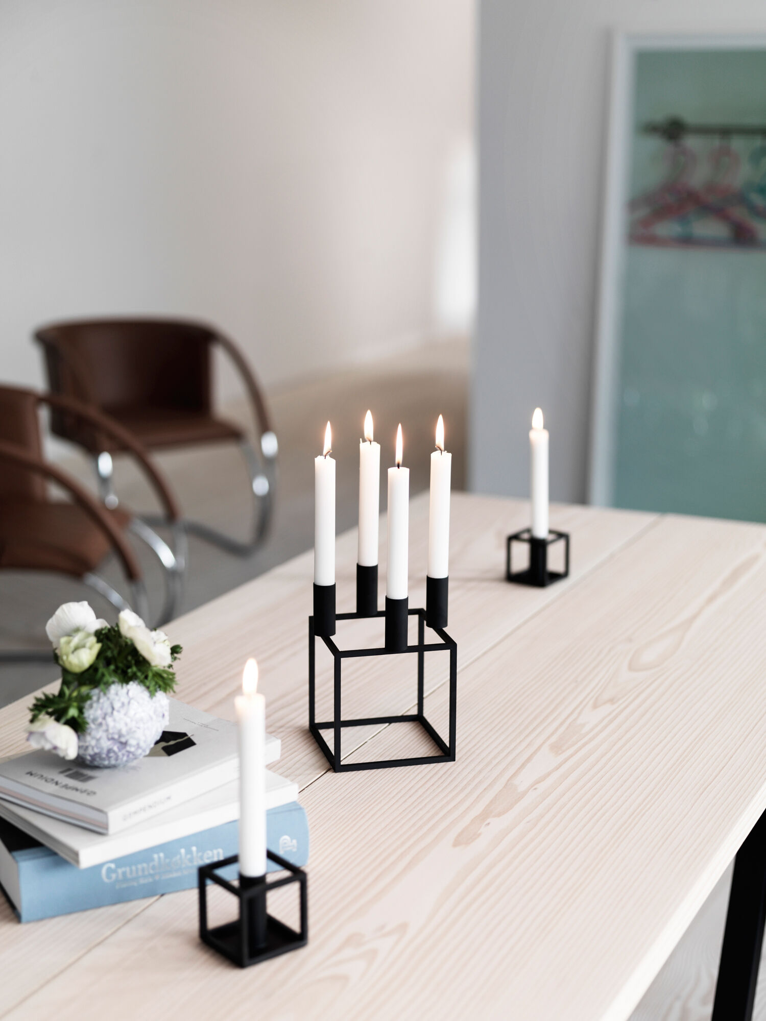 Kubus 4, Candle Holder, Black