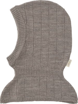 RIB KNITTED BALACLAVA IN MERINO WOO