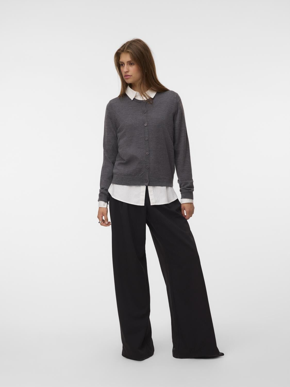 Awcara Ls O-Neck Wool Cardigan Noos