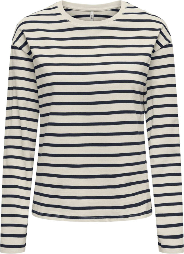 ONLNEW SOPH LIFE L/S O-NECK TOP BOX