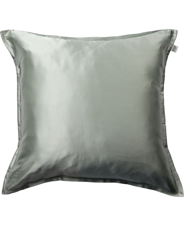 Silke pudebetræk med lynlås, 100 % morbærsilke, 60x63 cm, lysegrøn