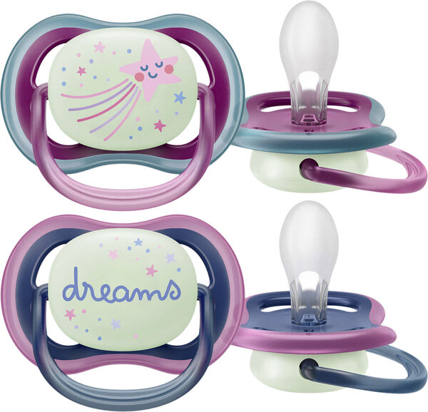 Philips Avent Ultra air sut - Pakke med2 - 6-18m night