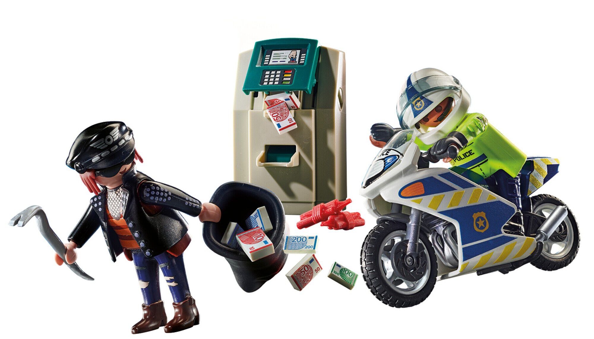 Police motorcycle: pursuit of the money