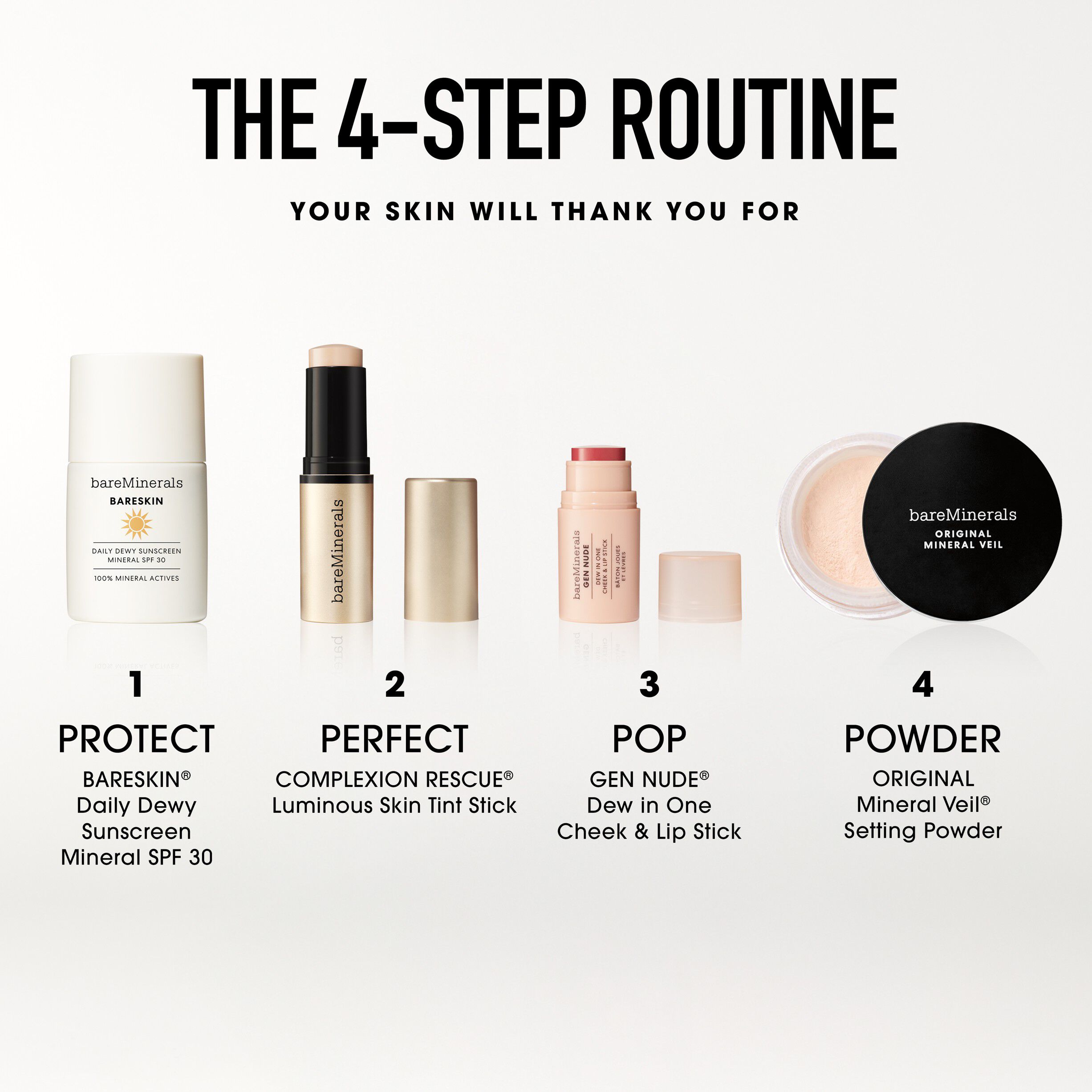 BARESKIN Daily Dewy Sunscreen Mineral SPF 30