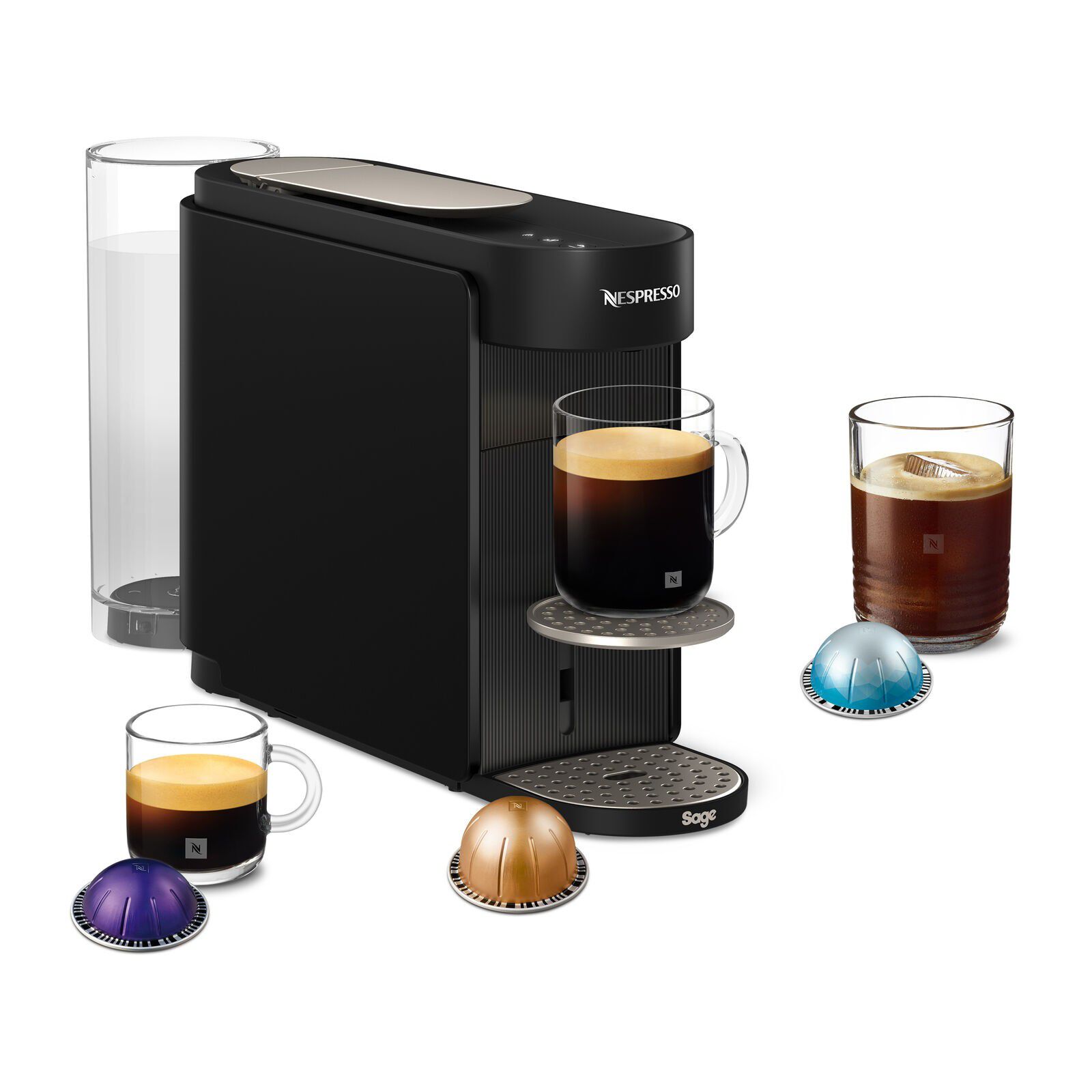 Sage SNV620BLK Nespresso Vertuo Up Capsule machine Black