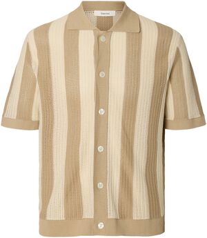 SLHSHANE SS OPEN STRUC POLO CARDIGA