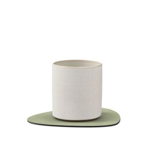 GLASS MAT CURVE 11X13CM NUPO olive green