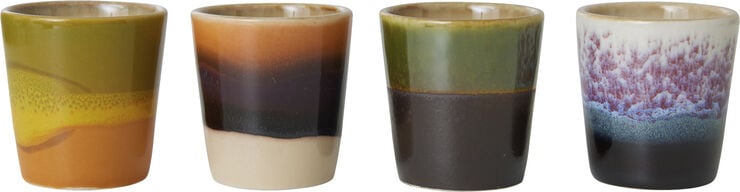 70s ceramics egg cups island set of 4