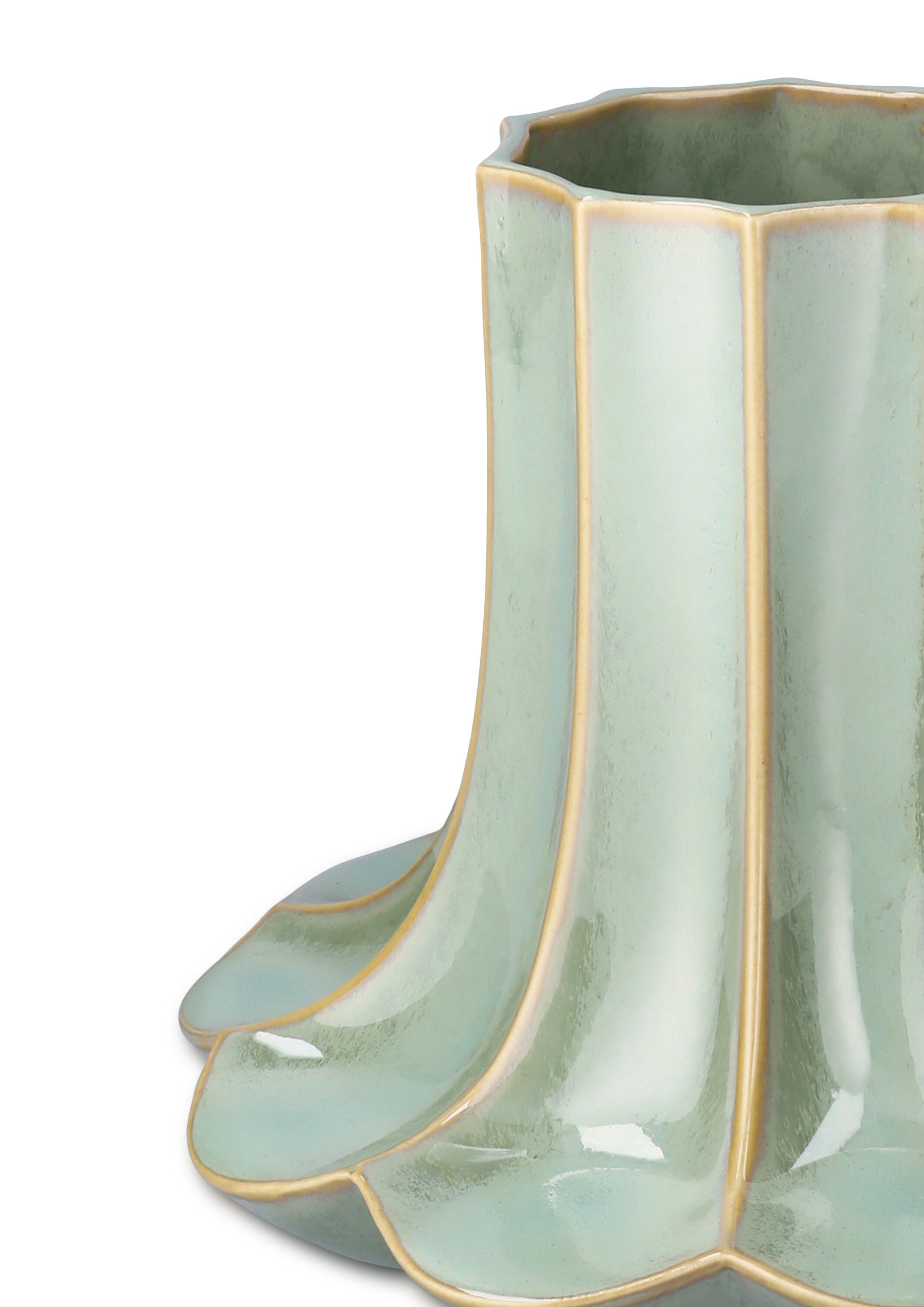 Kantarel Vase H20. 5 cm gr&oslash;n