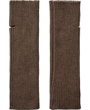 Fingerless Glove Solid Beige