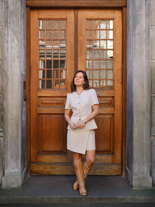 Petrani Pinstriped Skirt