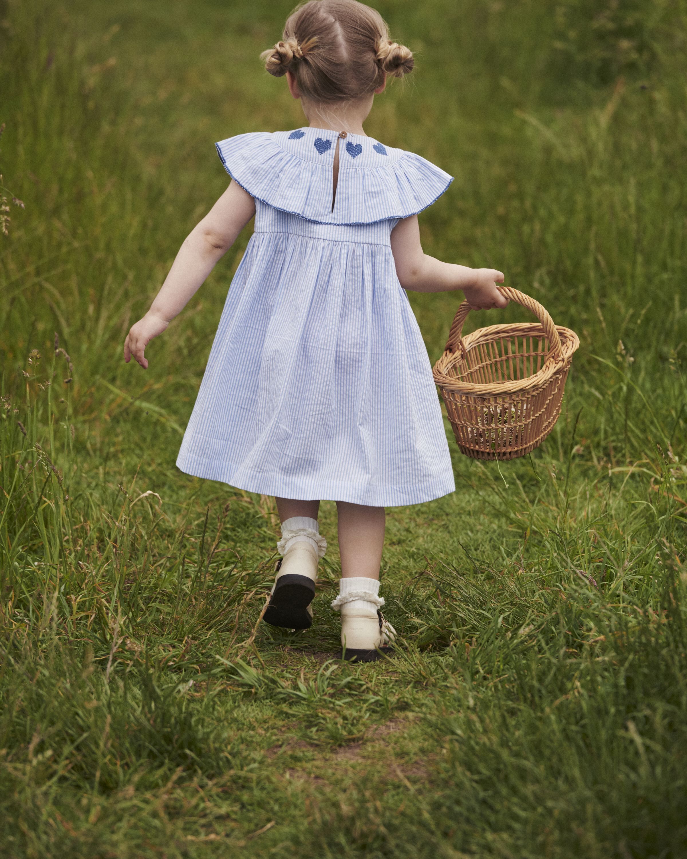 SEERSUCKER DRESS W. HEART