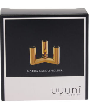 MATRIX Candle Holder - 3'arm Mini Taper - Brass - 7,5 x 4,5