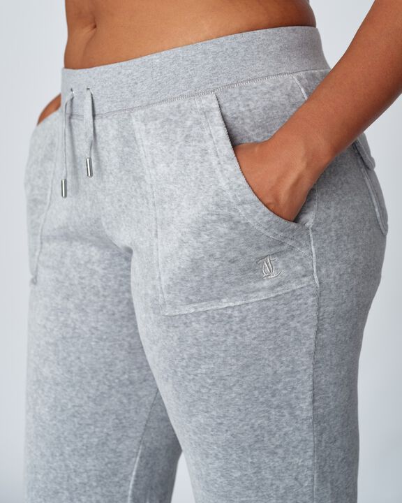 Del Ray Classic Velour Pant Pocket Design