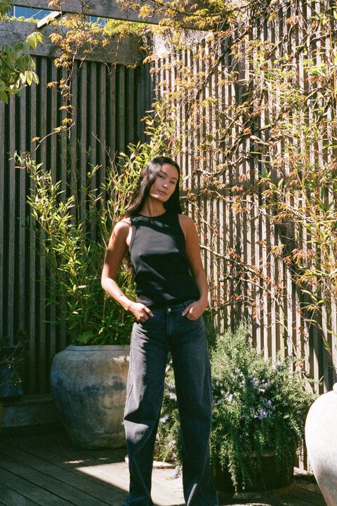 Denim black straight pants - Fellin