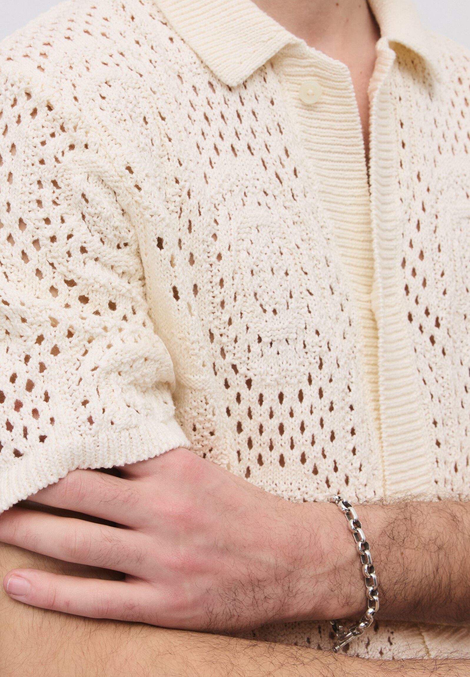 SWEATER CAMP SHIRT POINTELLE C