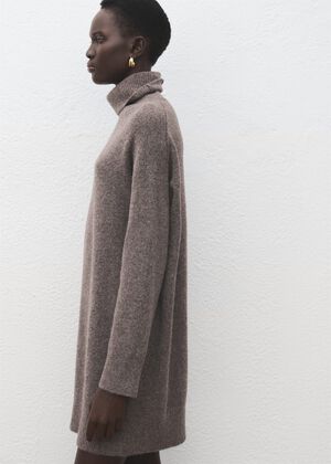 Knitted turtleneck dress