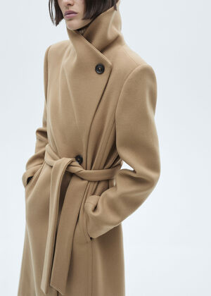 Belted Manteco wool coat