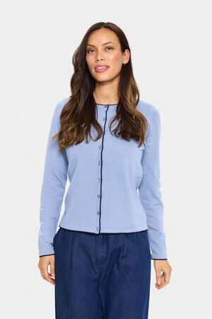 MilaSZ Contrast Stripe Cardigan