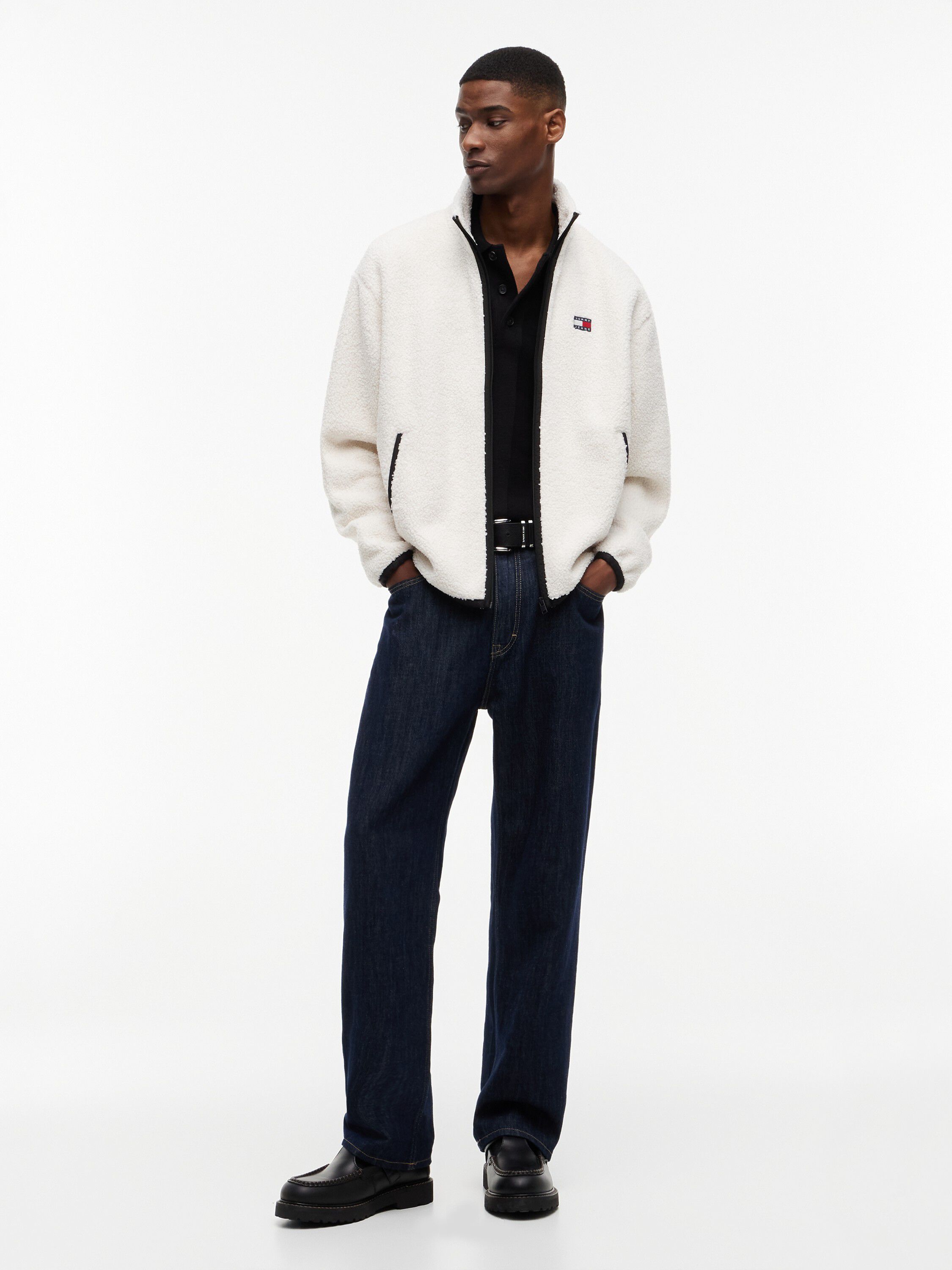 Badge Teddy Relaxed Zip-Thru Sweatshirt