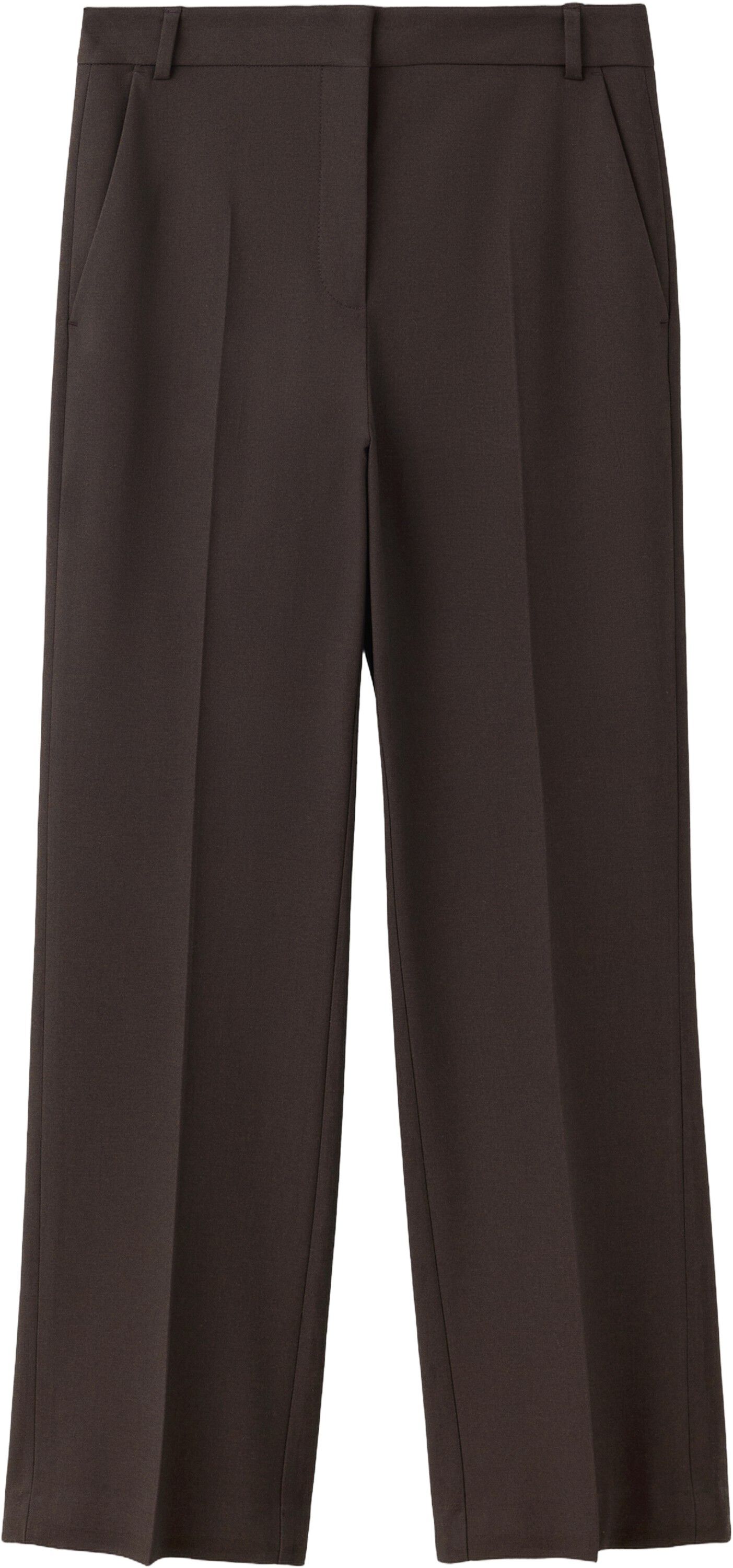 Straight mid-rise trousers