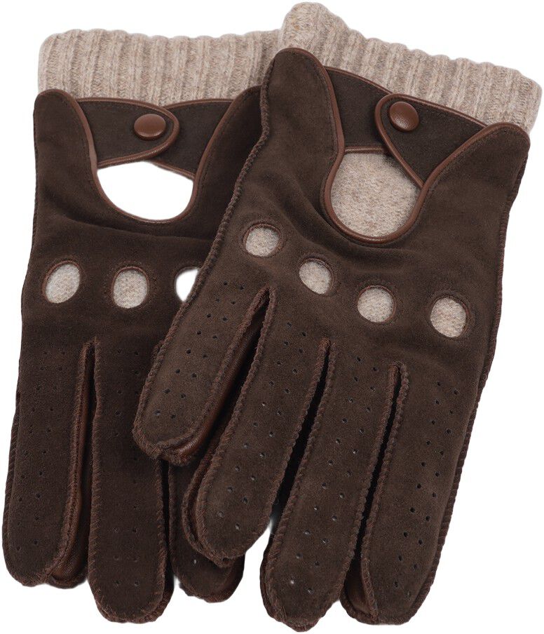 BATIA - DRIVERS SUEDE GLOVES WITH WOOL CUFF