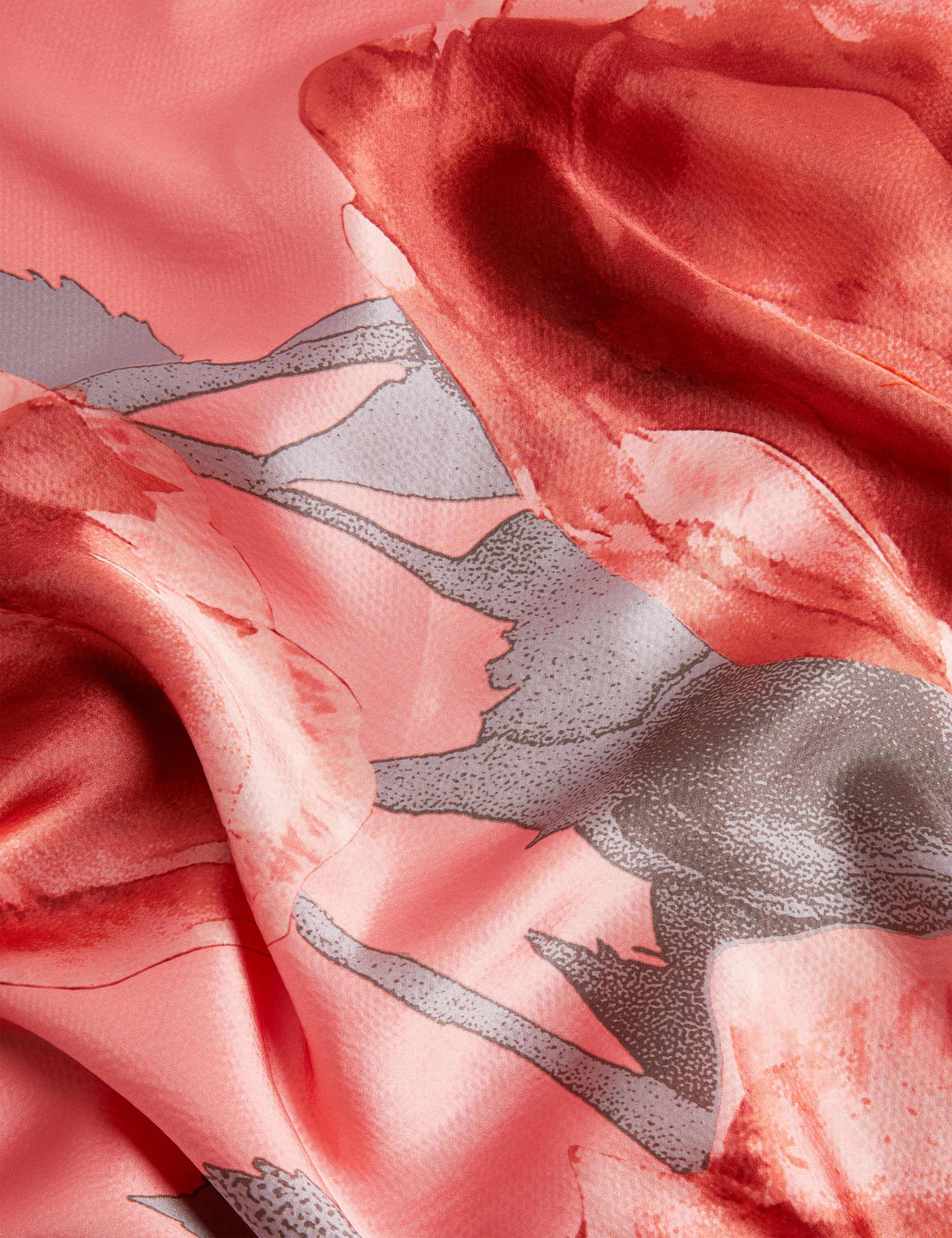 MIYAKAZ Printed Silk Cape
