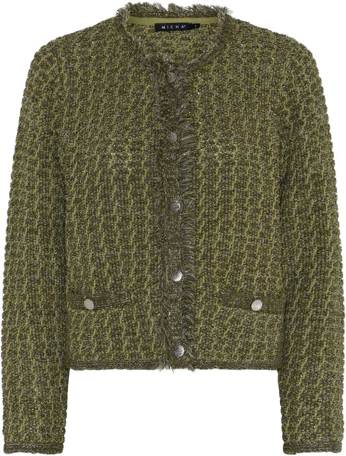 Cardigan_ Knit Tweed Look