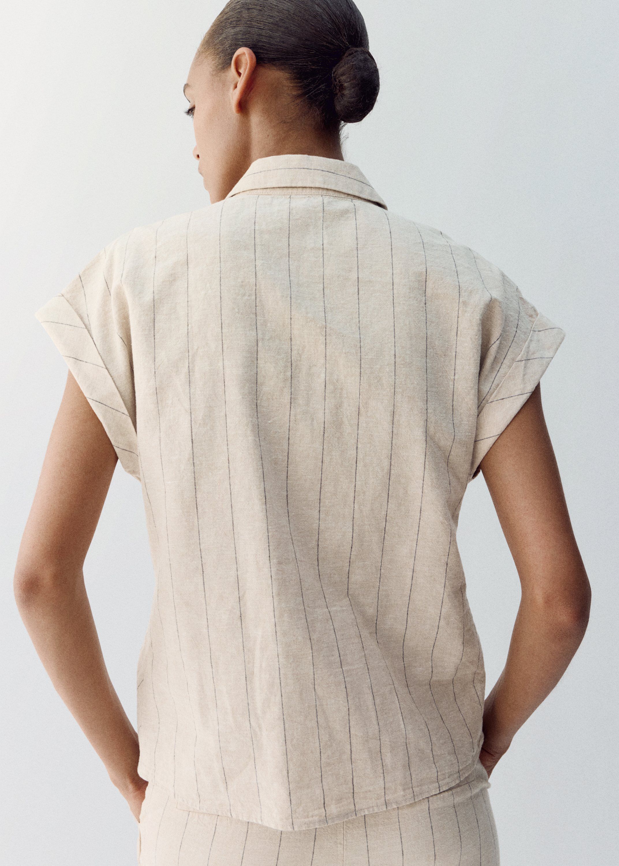 Linen pinstripe shirt