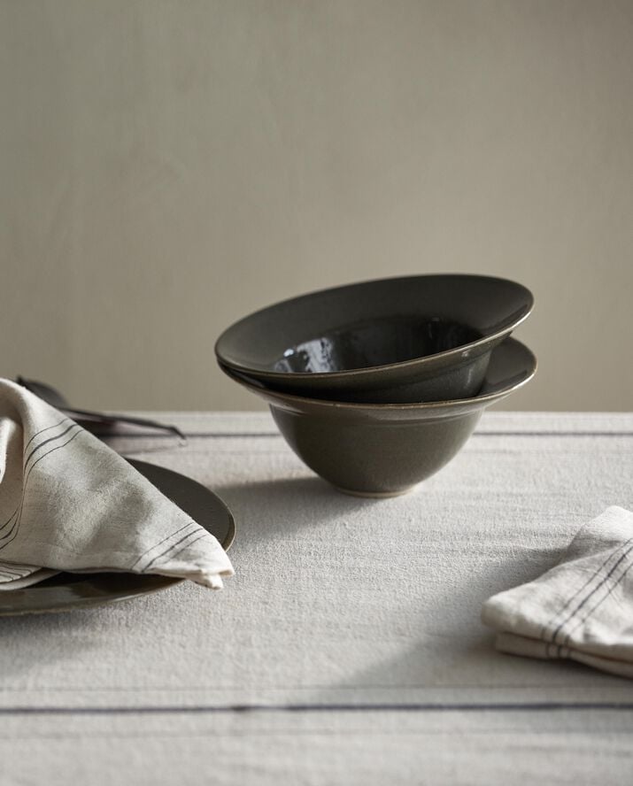 GRAWA soup plate, dark green