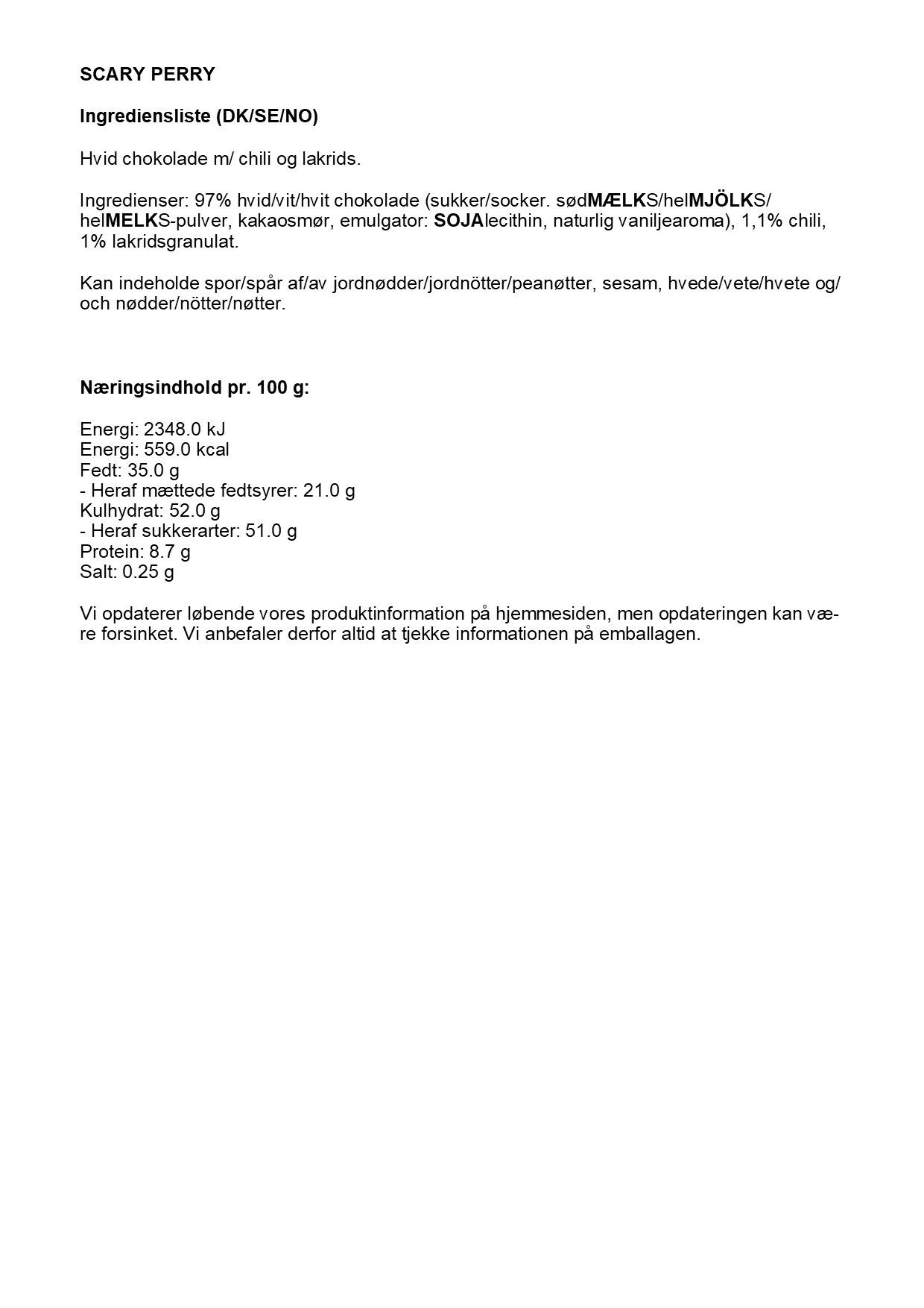 Simply&reg; SCARY GOOD CHOCOLATE chokolade&aelig;ske (100g)