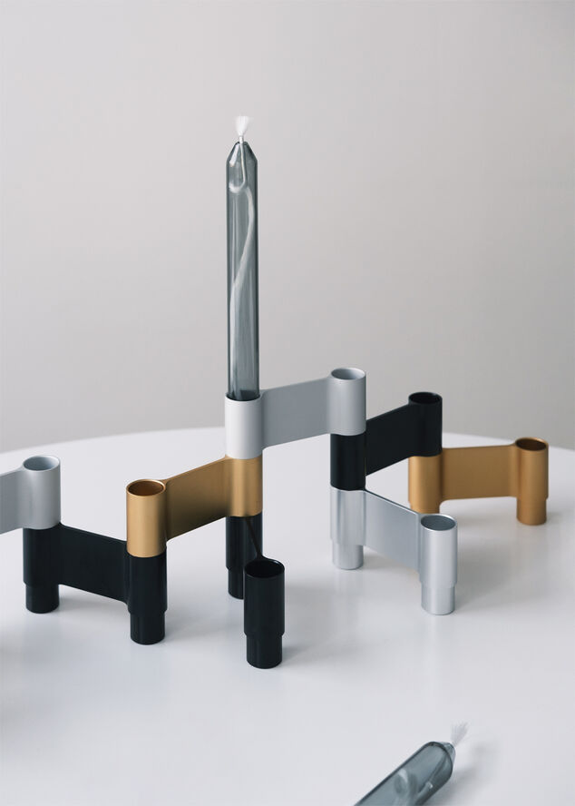 LINK, CANDLE HOLDER, MATT ALUMINIUM, 11060M