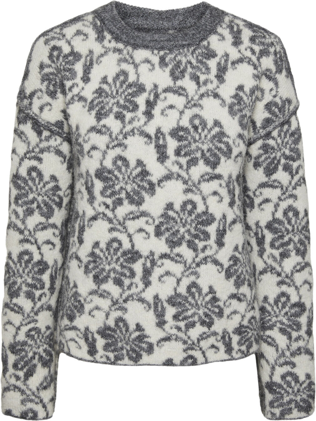 PCRAGAR LS O-NECK REV JACQUARD KNIT