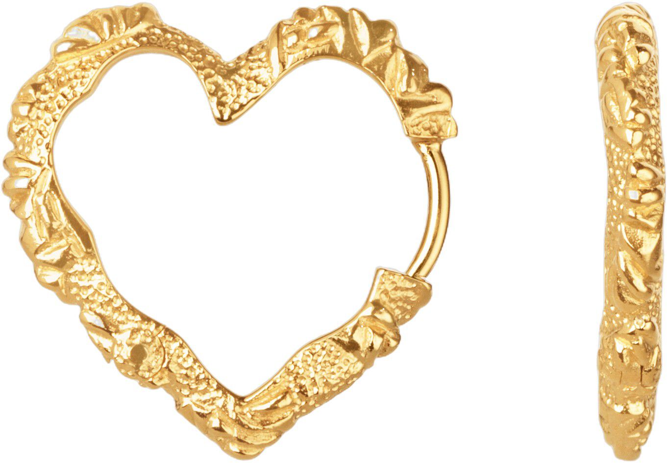 Medium Heart Crush Hoops