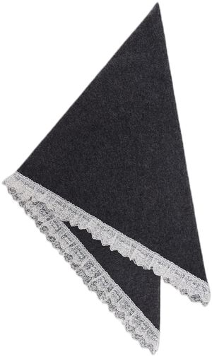 Wool Lace Triangular Scarf