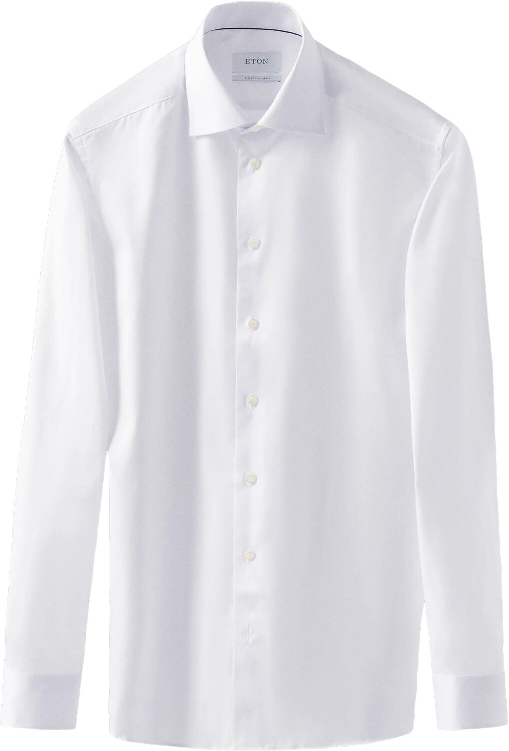 Slim Fit White Signature Twill Shirt - Extra Long Sleeve
