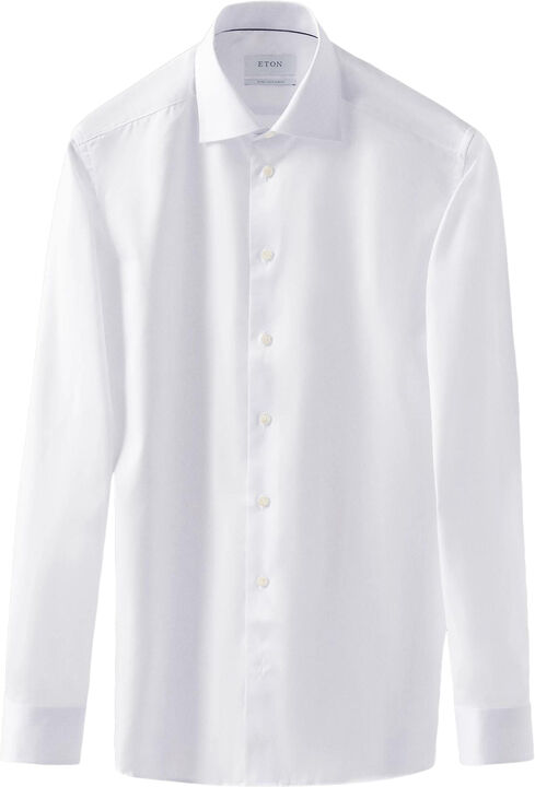 Slim Fit Light Blue Signature Twill Shirt - Extra Long Sleeve