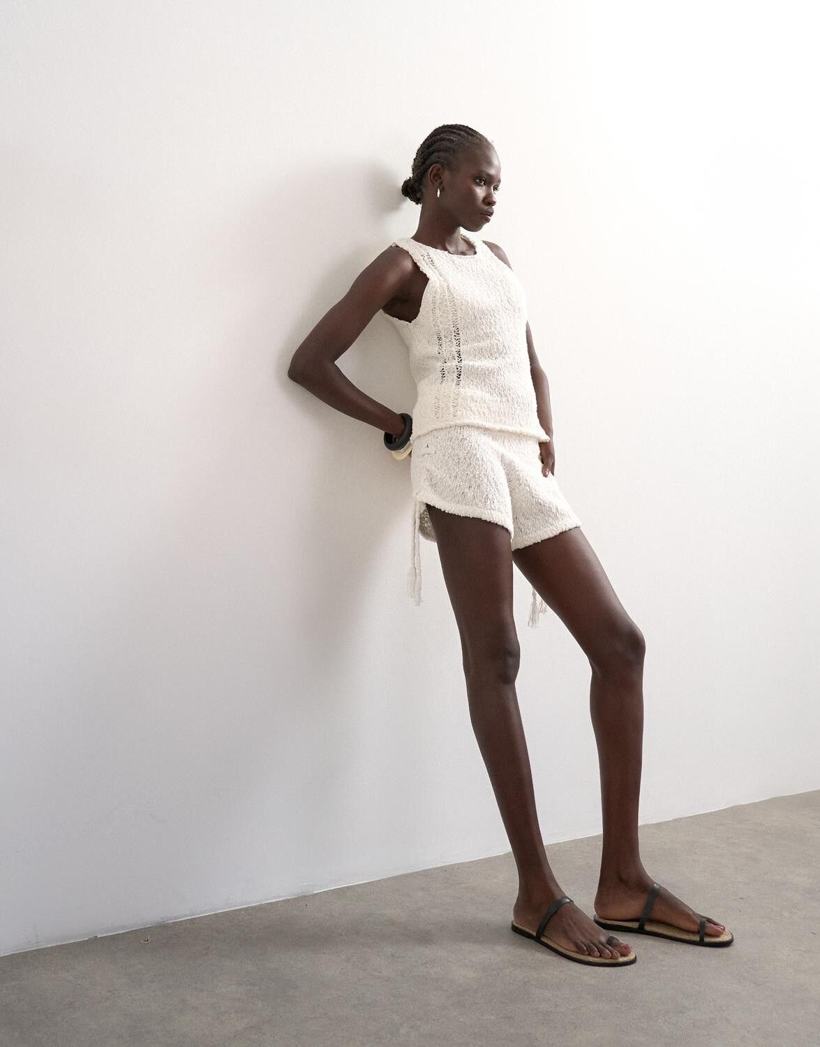 TSKATH KNITTED SIDE TIE SHORT