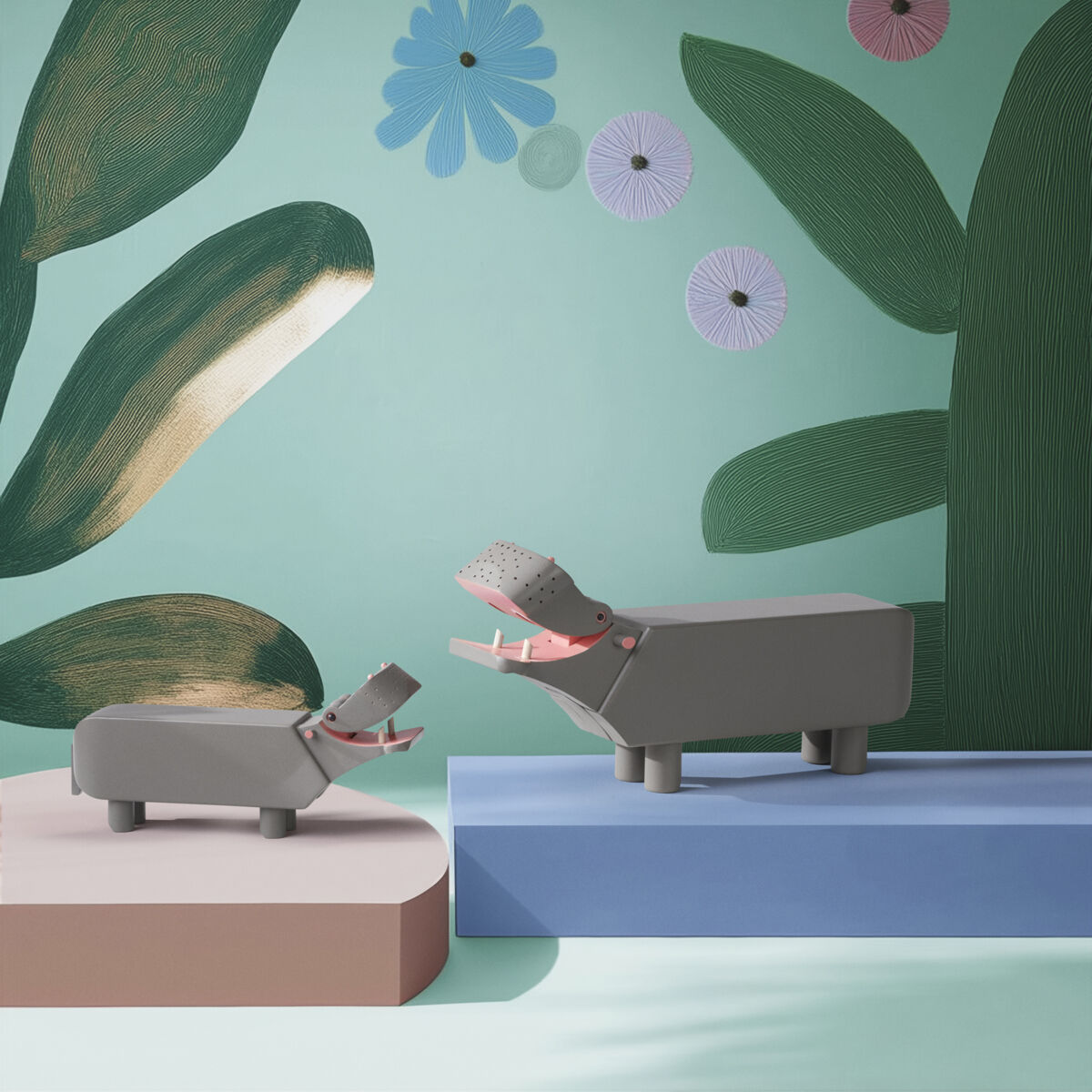 Flodhest liliput gr&aring;