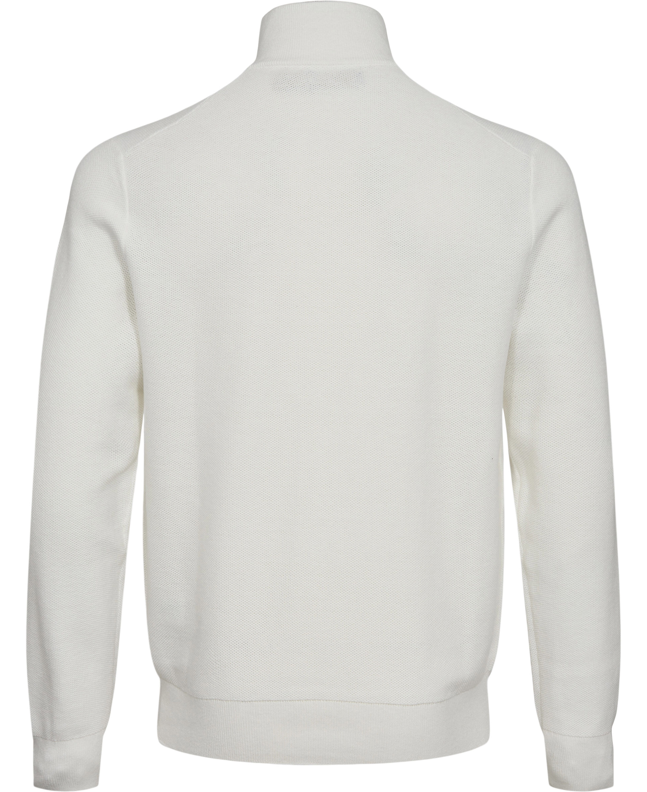 Mesh-Knit Cotton Quarter-Zip Sweater
