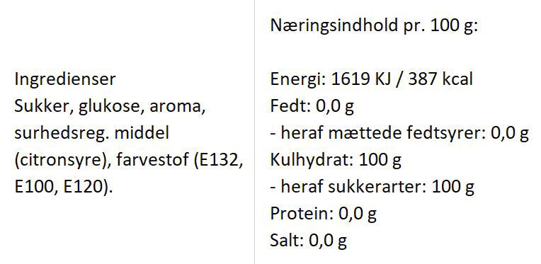 Lysebl&aring; sut med smag af bl&aring;b&aelig;r