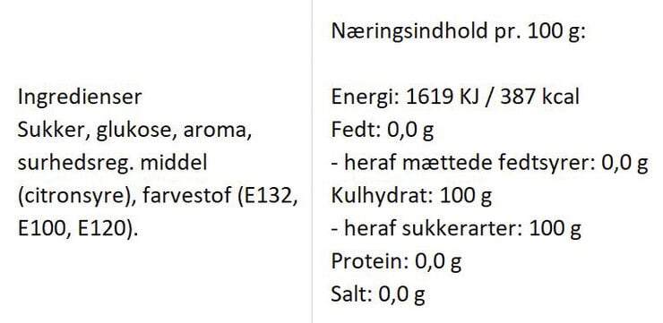 Lyseblå sut med smag af blåbær